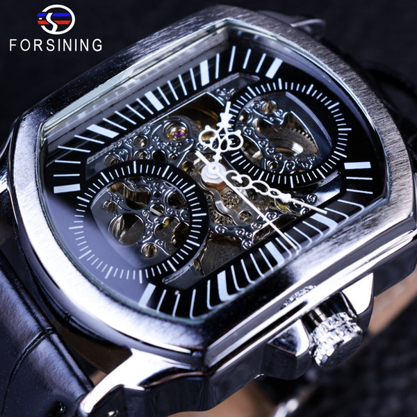 2018 Winner Retro Classic Designer Silver Stainless Steel Case Men Watches Top Brand Luxury Mechanical Automatic Watch Clock Men Free S