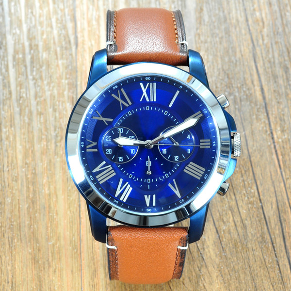 top quality famous designer original quartz leather montre fossils watches for men FS5151 FS5144 FS5146 FS5181 dress wristwatches with box