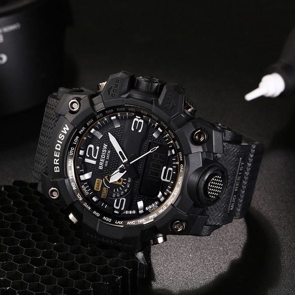 Fashion Casual Digital Watch Men and women's neutral wristwatch rubber 30m Diving Watches free shipping