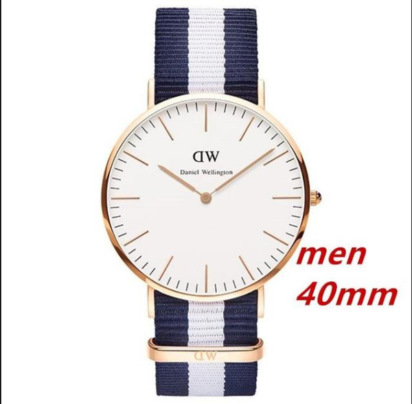 New luxury brand Wellington men watches 40mm nylon strap personality men's watch fashion casual men's quartz watch Daniel watches clock