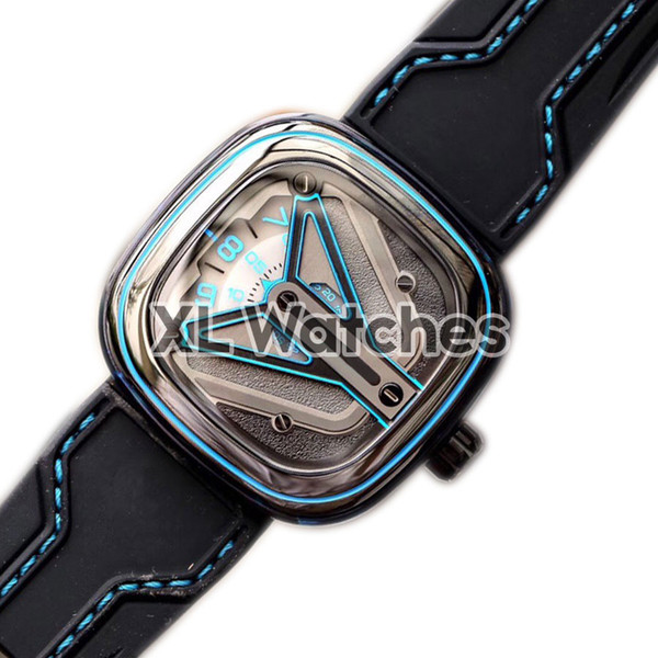 Friday Switzerland 2019 latest concept luxury watches square dial M3/022019 limited edition rubber strap luxury designer mens watch A1-1