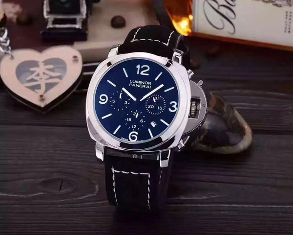 New classic luxury high quality men's European and American casual fashion brand leather watch fashion men's Christmas gift watch AAA