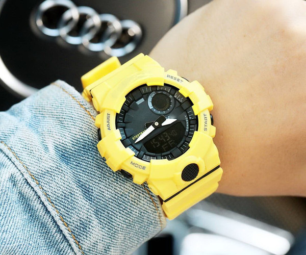 shockproof waterproof Yellow RUBBER good 2019 GIFT DATE china cheap quartz children plastic GA800 men sport watch Shock denim men watches