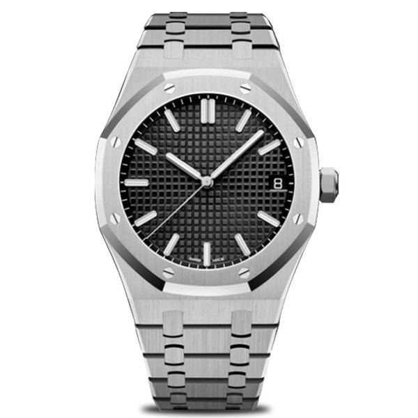 Men's Wear Designer Watch Royal Oak Automatic Machinery Watch Stainless Steel Silver Black Large Size 42mm High Quality Watch