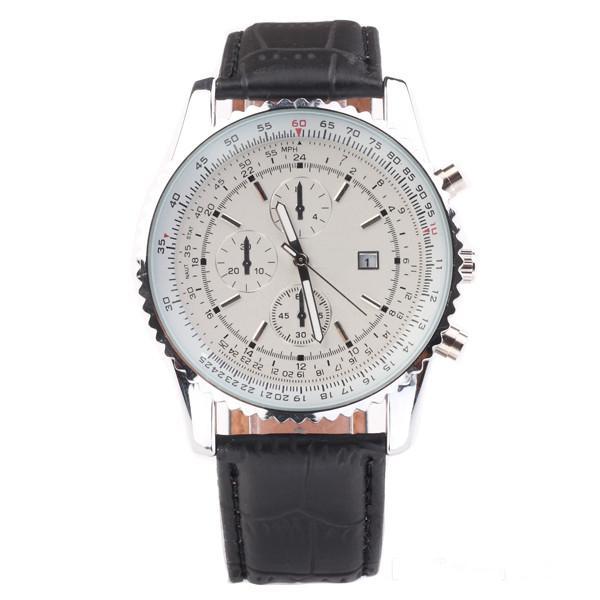 Men's Watch Leather Belt Sports Casual Military Quartz Watch High Quality Brand Watch