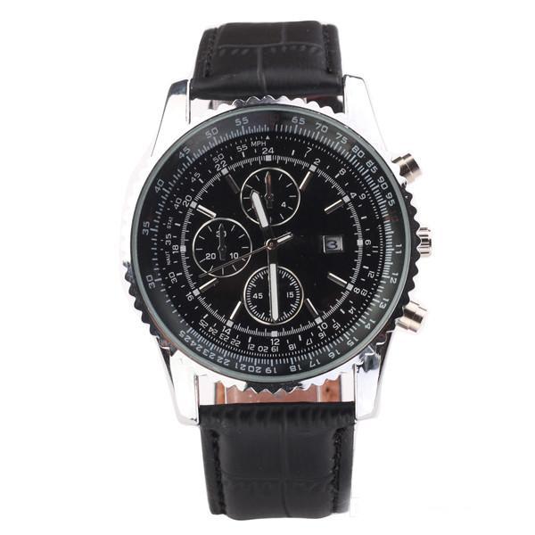 Men's Watch Leather Belt Sports Casual Military Quartz Watch High Quality Luxury Brand Watch