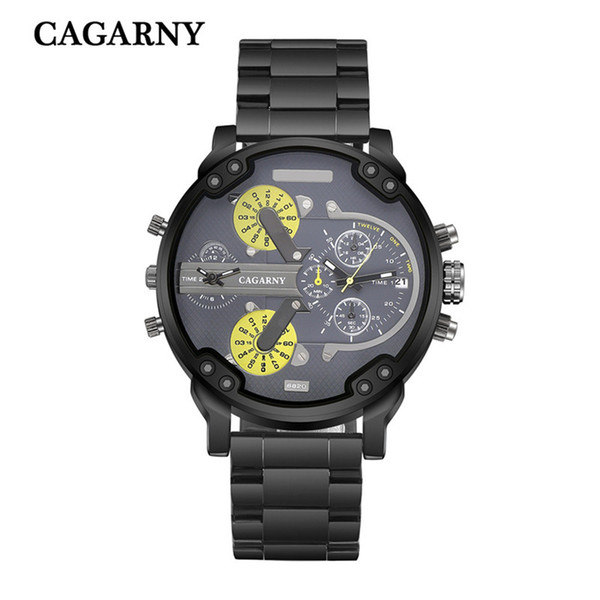 New fashion sports quartz watch business casual steel belt men's watch