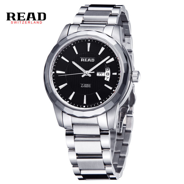 READ Luxury Brand Men Watch Classic Stainless Steel Automatic Self Wind Skeleton Mechanical Watches relogio masculino R8020G C18111601