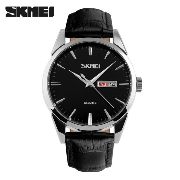 Skmei Brand Men's Luxury Quartz Watch Casual Waterproof Dress Wristwatches Fashion With Calendar Business Watches 9073