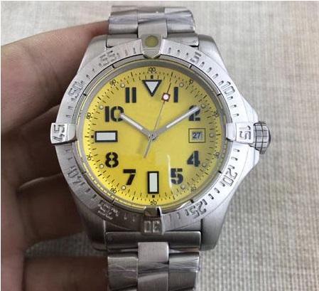 High quality watches men stainless watch yellow avenger seawolf automatic mechanical watch men's dress wristwatches