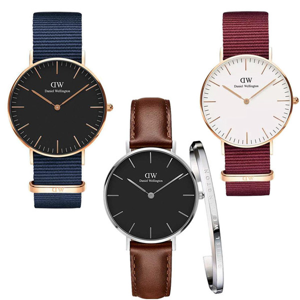 2019 new fashion men and women Daniel Wellington watch 36MM 40MM nylon leather strap business casual brand quartz DW watch