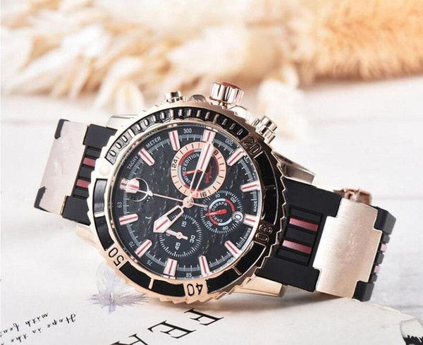 High quality watchesAAA Mens Stainless Steel Quartz Wristwatches Stopwatch Luxury Watch Top Brand relogies for men relojes Best Gift