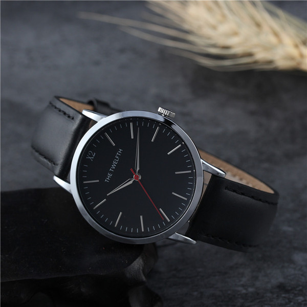 Montre homme men quartz watch fashion luxury brand stainless steel watch new black face simple leather watches Relojes wholesale watch DW