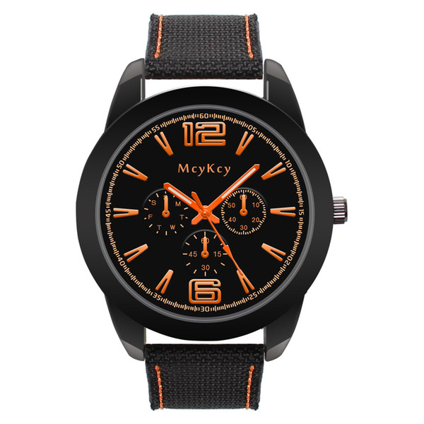 European and American Men Watches New Fashion PU Leather Strap Sport Wristwatches Casual Quartz Watches