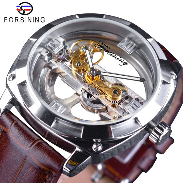 Forsining City Fashion Man Design Two Side Transparent Only Official Limited Men Watch Top Brand Luxury Automatic Skeleton Watch