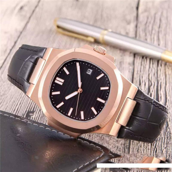 2019 New Listing Classic Design Mens Wristwatch High quality Original Mechanical Movement Cow Genuine Leather Luxury watches