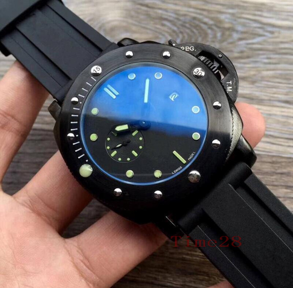 New Arrive Fashion Men Wristwatches Luxury Big Dial Quartz Watch High Quality Rubber Men Calendar Watch With Box