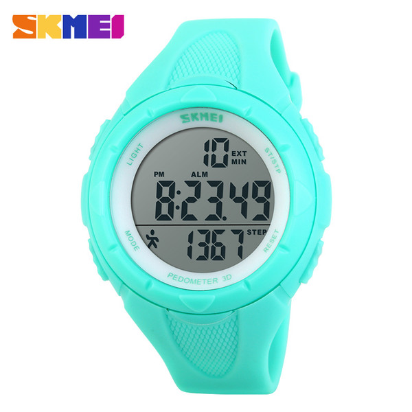 SKMEI Fashion LED Health Sports Watches Women Digital Pedometer Wristwatches Chrono Calendar Waterproof Clock Relogio Feminino