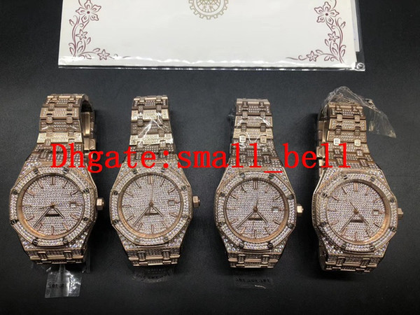Manufacturers new fashion men's stainless steel diamond watch 2813 automatic mechanical 41mm 15400 men's date sapphire hardcover watch