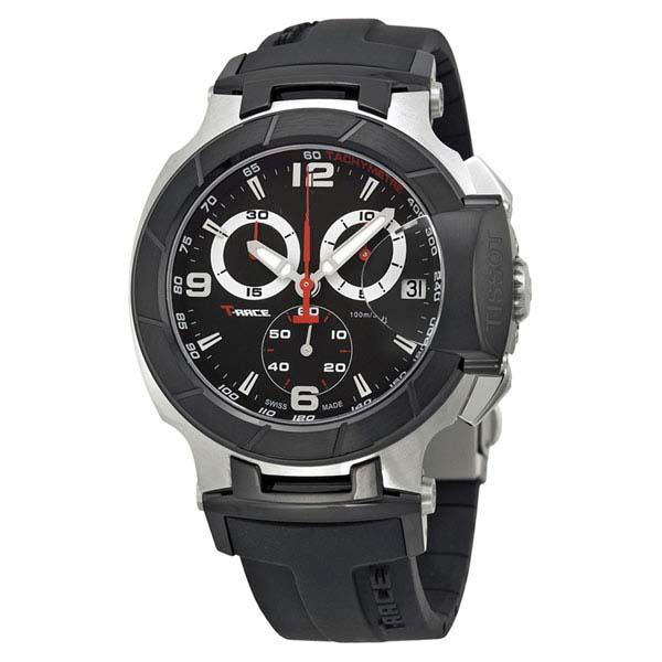 Discount Price Racing Chronograph Quartz Sport Black Rubber Strap Deployment Clasp Classic Bracelet Men Watch Wristwatches Watches