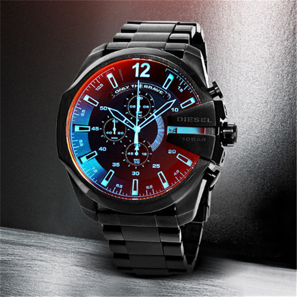 high quality fashion Men Watches Brand dz4318 dz7312 Watch montre homme luxury stainless steel watches Quartz wristwatches men clock relojes