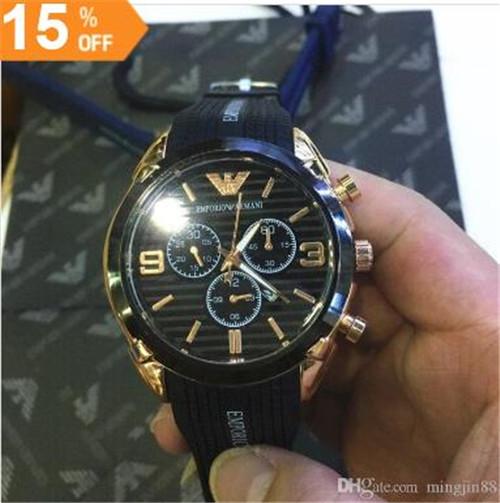 2019 sports brand men's watch blue black dial comfortable rubber strap modern classic perfect combination of fashion watches