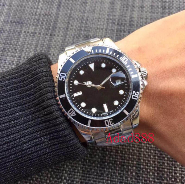 Hot sale Water devil fashion watch sport Automatic Mechanical watch Stainless Steel Quartz Watch calendar Waterproof steel belt Watches