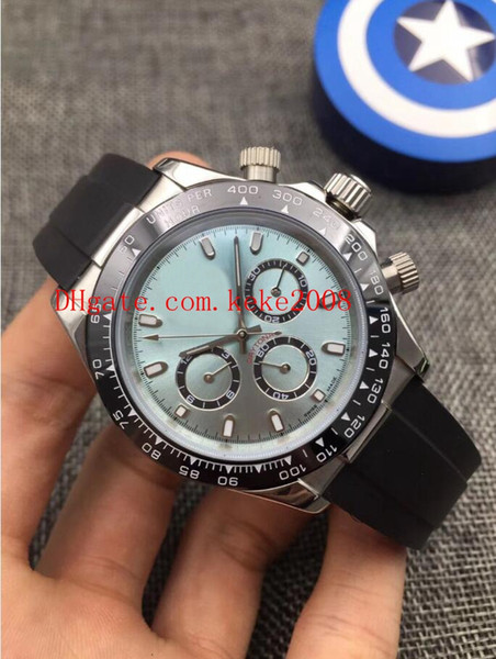 9 Style Topselling High Wristwatches 40mm Cosmograph 116506 116509 116500 116520 Rubber Bands No Chronograph Automatic Mens Man's Watches