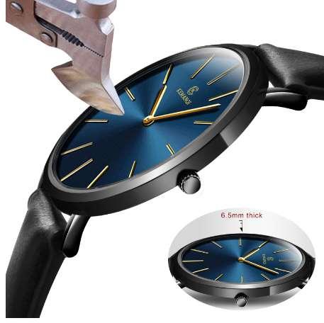 New 6.5mm Ultra-thin Men's Watch Fashion KEMANQI Watches Simple Business Men Quartz Watches Roman Masculine Male Clock