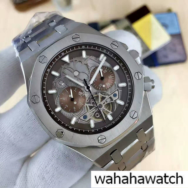 Factory direct luxury brand AAA quality 26348IO Royal men's watch automatic movement chronograph 45mm mineral tempered glass