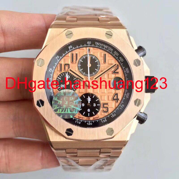 2019new product super A quality 18K gold men's stainless steel watch imported Cla.3126 automatic machinery 42mm26470 men's watch