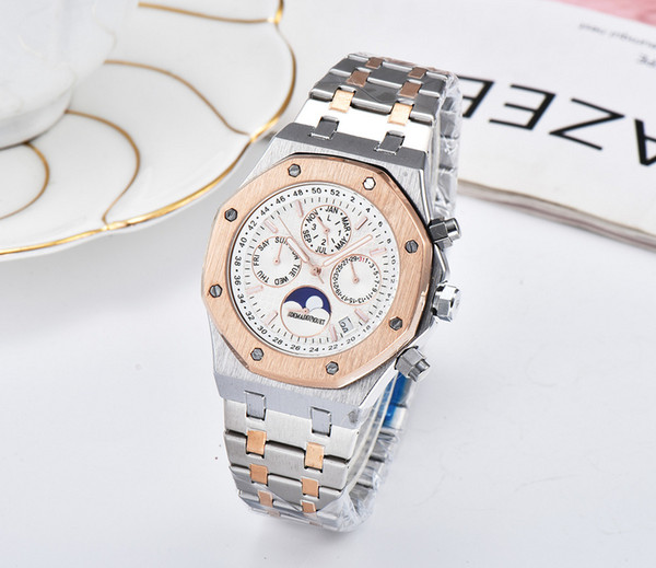 AAA+ Famous Brand upgraded new royal oak watch!high-quality Men's Antique stainless steel stopwatch royal luxury watch free delivery Relogio