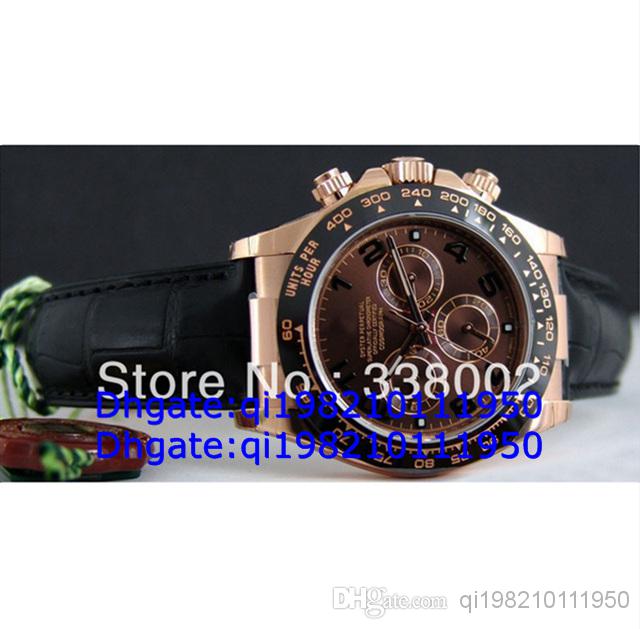 Luxury Men's Mechanical Perpetual Ceramic Chronograph Watch Valjoux Cosmograph 116515 Mens Leather ETA 7750 Watches