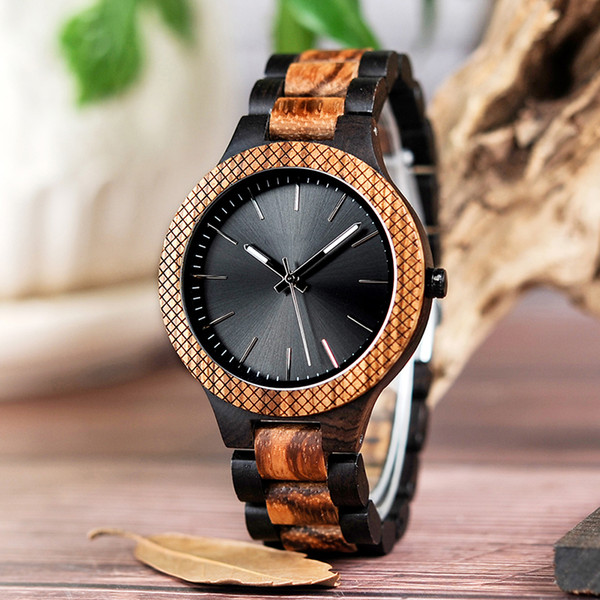 High Quality Assurance Luxury Wholesale Mens Branded Custom Logo Vogue Wood Watches Men Wrist Saati in Gift Box