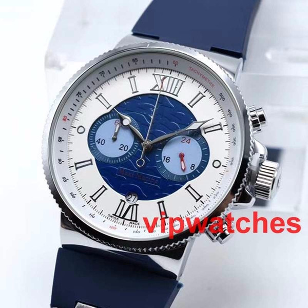 New Rose Gold Quartz Chronograph Sport Swiss Watch Rubber UN Dive Mens Designer Watches Men Wristwatches