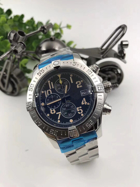 AAA luxury brand watches men chronomat blackbird watches men black 316Lstainless steel watch quartz chronograph watch men dress wristwatches