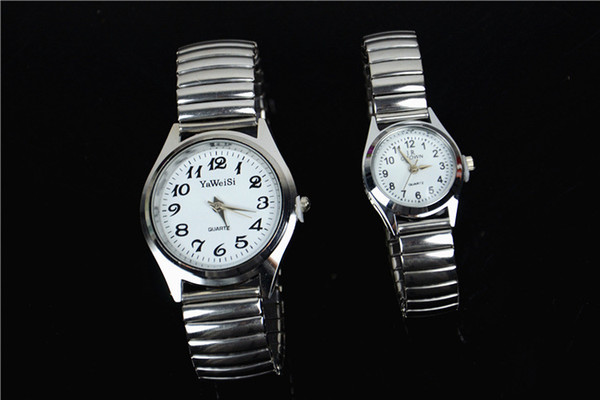 Wholesale Men/Women Fashion Hot Sell casual Quartz Watch Stainless Steel Contains Elastic Strap Design Adjustable fashion wristwatch