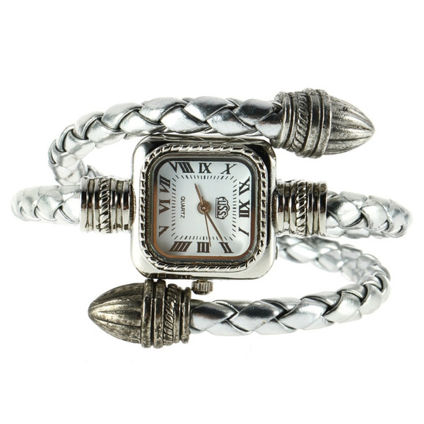 OUTAD Punk Style 1pcs Cheapest Stylish Gift Lady Small Womens Girl Snake Style Bangle Bracelet Quartz Wrist Watch Relogio Saat