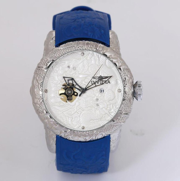 Hot! new dragon watch quartz watch Laser Carving Dragon Pattern dial high-end luxury fashion men's women racing Watch