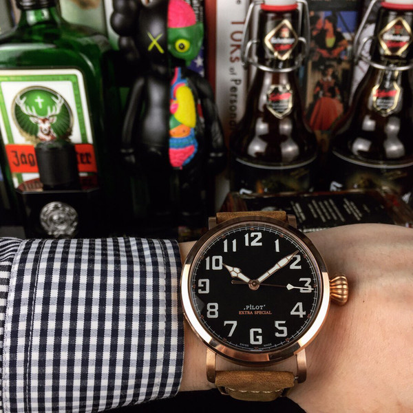 The latest luxury retro man automatic mechanical watch with a 47mm large dial