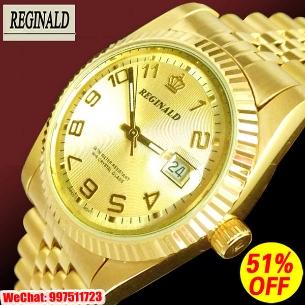 Hot Sale Gold Calendar Top Brand Luxury Wrist Watch Number Dial Quartz Watch Ultra-thin Luminous Digital Date Steel Classic Watches Gift
