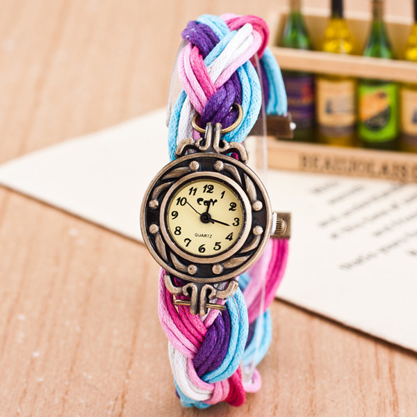 2018 Twist braid 1116 qing ancient goddess of retro quartz watches woven bracelet watches women bag mail