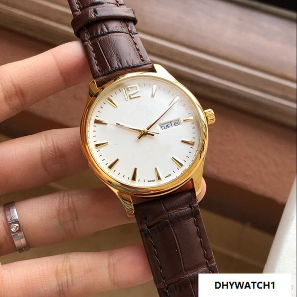 2019 MAN CHINA BROWN BELT DAY DATE GOLD 41MM CASE automatic men watch sport wholesale fashion band new Stainless steel mens watches