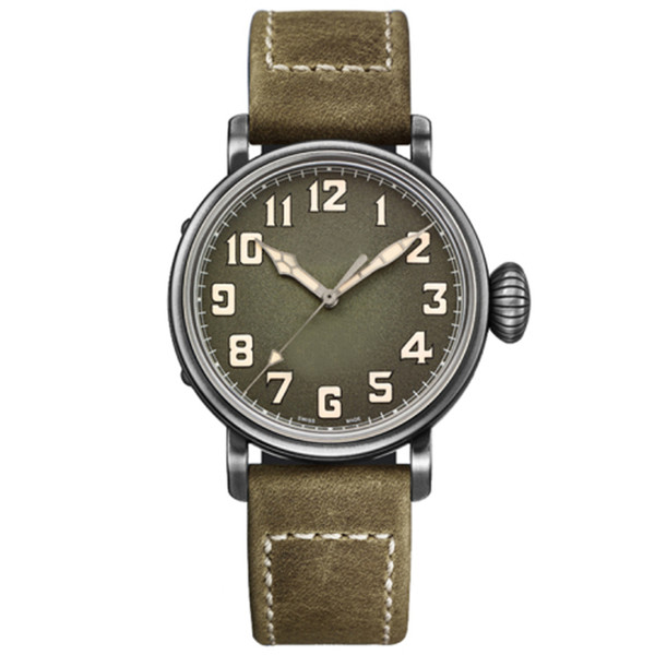 2019 new luxury rubber mixed leather retro watches 8215 mechanical movement super strong Swiss luminous needle 40 mm Arabic numerals A1-1