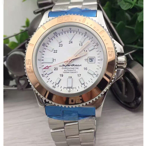 Brand Factory Fashion Top Quality Luxury Sapphire Men's 44mm Men's Watch Watches Automatic Mechanical Black Dial Nylon Strap