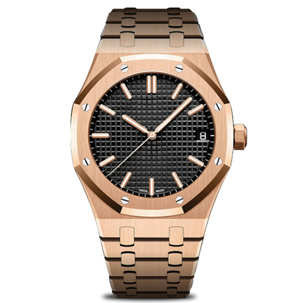 aaa luxury mens automatic mechanical watches classic style 42mm stainless steel Super A quality wristwatches Rose Gold Royal Oak Watch