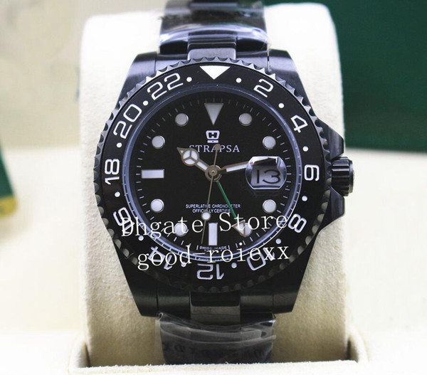 Mens Ceramic Bezel Watch Black Pvd Mechanical 2813 Gmt II Watches Men 116710 Sport 126710 116719 Sapphire Pepsi Master Oyster Wristwatches