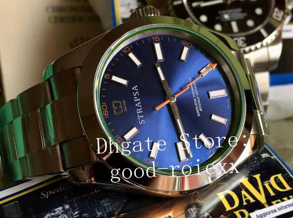 Hot Selling 40mm White Black Blue Dial Men's Automatic Asia 2813 Movement Watch Men 116400 Steel Perpetual Superlative Mens Watches Box