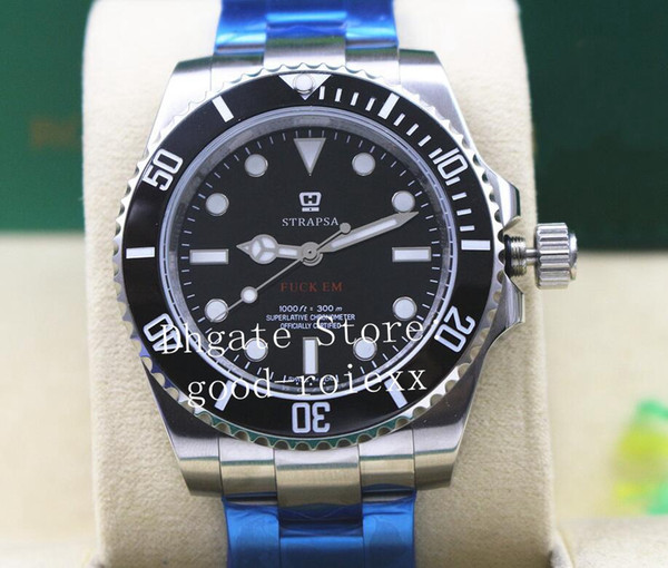 Limited Edition Automatic 2813 Watches Em Mens No Date Sapphire Watch Ceramic Bezel 114060 Sub Dive Men Sport Perpetual Wristwatches