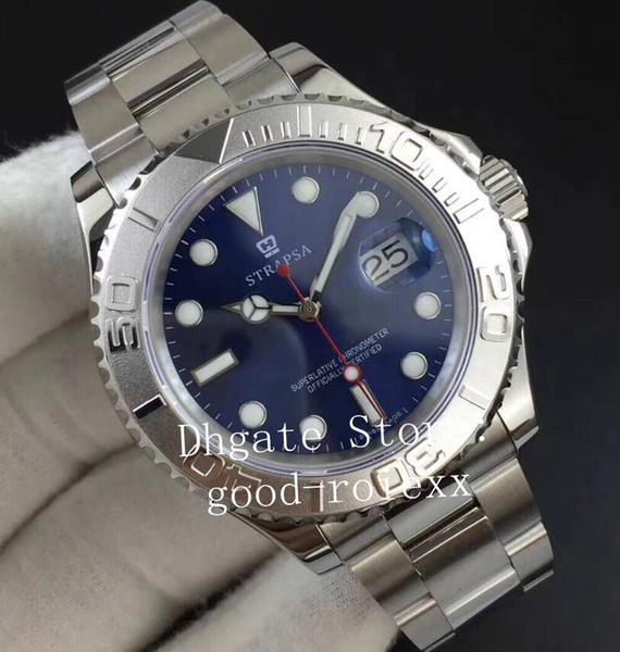 Men's 904L Steel Watches GM Factory Automatic Eta 2836 Movement Watch Men Gray Blue White 126622 116622 Wristwatches Original Acrylic Box